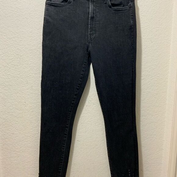 MOTHER Stunner Zip Ankle Step Fray Jeans Studded Size 27 Wrong Side Of The Track - Picture 5 of 11